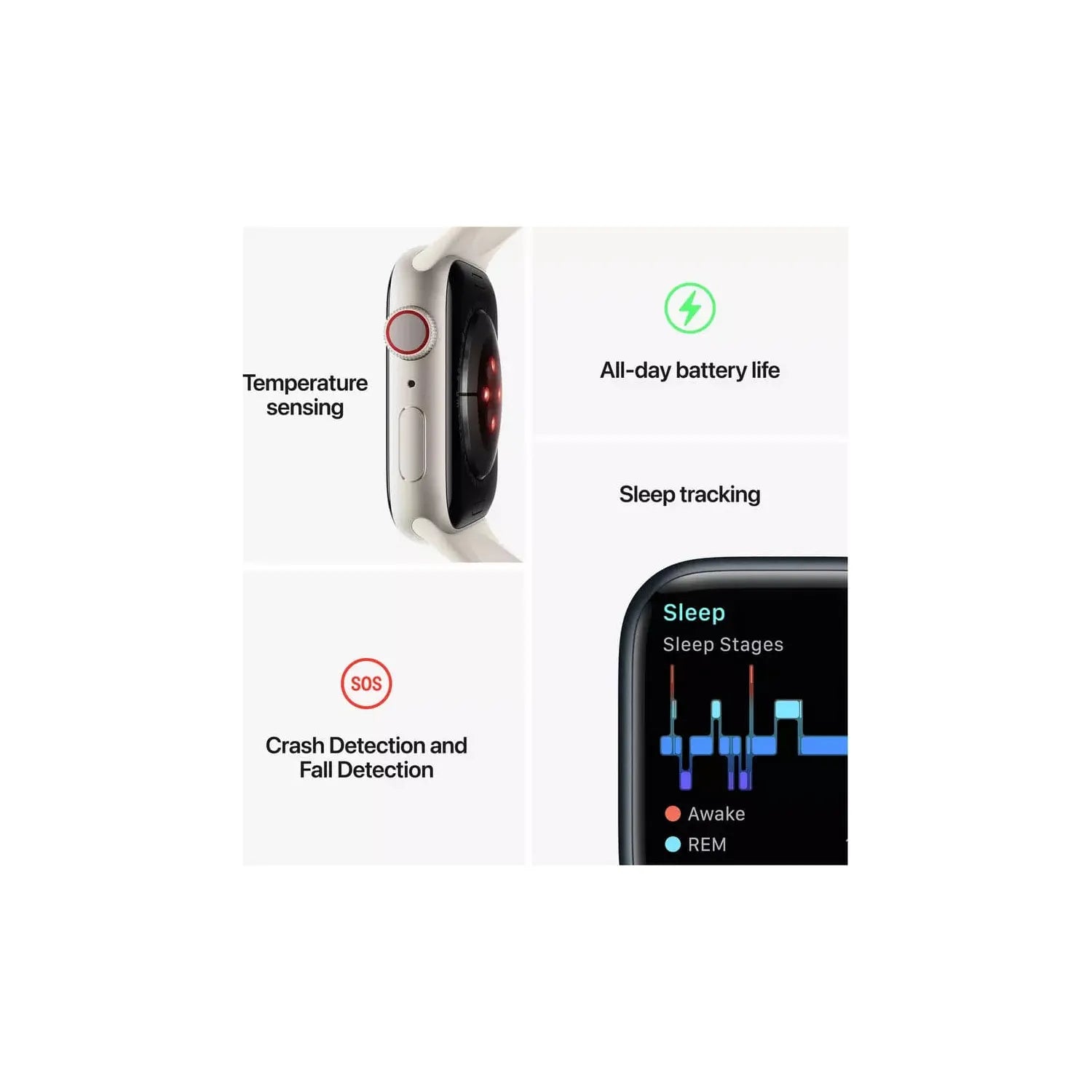 Buy Apple,Apple Watch Series 8 GPS + Cellular 41mm Aluminium Case Starlight Band - Gadcet UK | UK | London | Scotland | Wales| Ireland | Near Me | Cheap | Pay In 3 | Watches