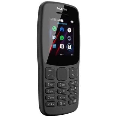 nokia,Nokia 106 4GB Dual Sim 2018 Dark Grey With LED Torch - FM Radio - Unlocked - Gadcet.com