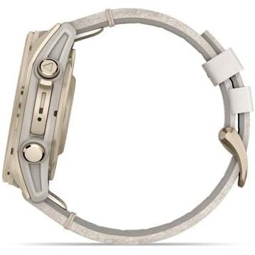 Buy Garmin,Garmin fēnix 8 43mm AMOLED - Sapphire, Soft Gold Stainless Steel with Fog Gray Leather Band & Fog Gray/Dark Sandstone Silicone Band - Gadcet UK | UK | London | Scotland | Wales| Near Me | Cheap | Pay In 3 | Smart Watches