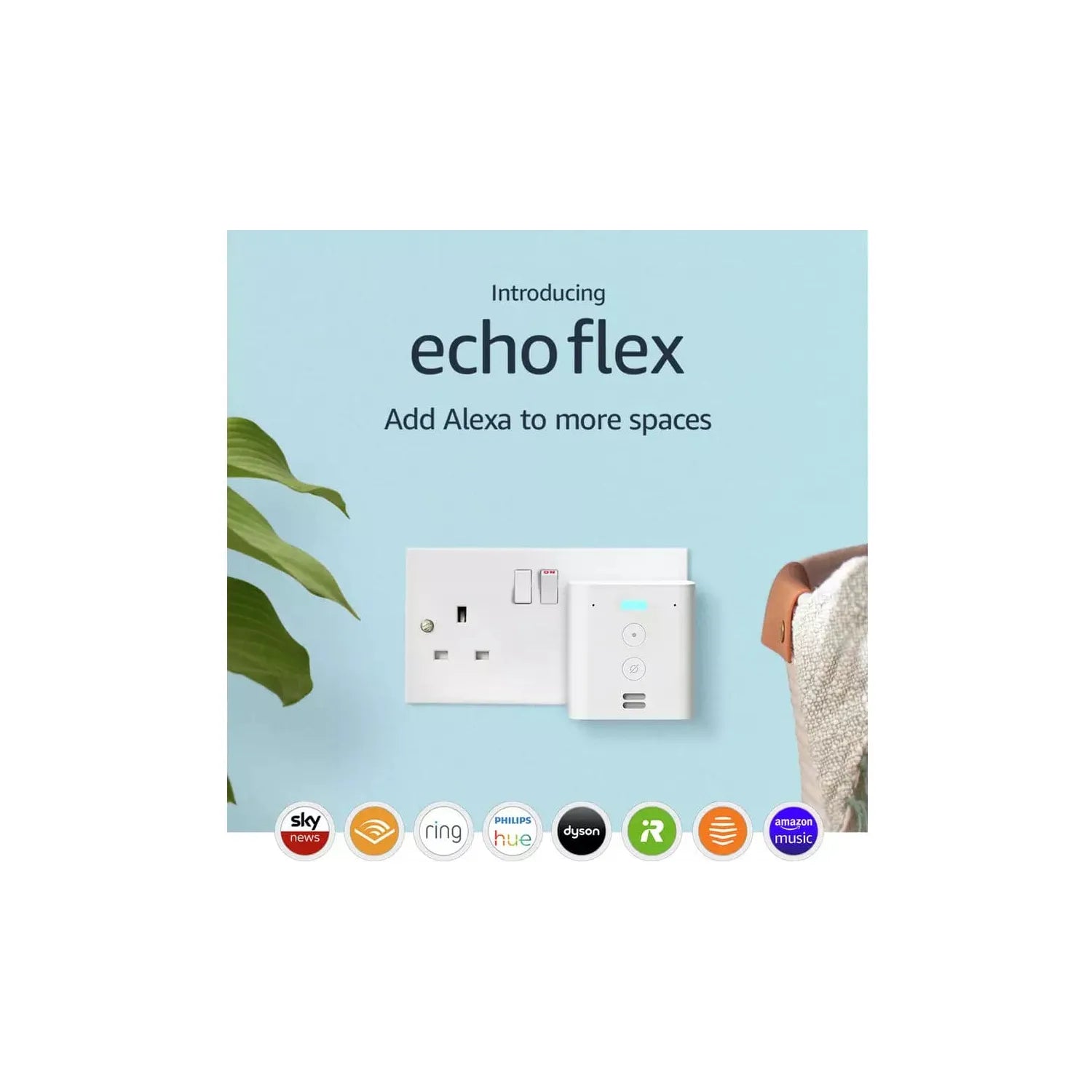 Buy Amazon,Amazon Echo Flex Plug-in Smart Speaker with Alexa - Gadcet.com | UK | London | Scotland | Wales| Ireland | Near Me | Cheap | Pay In 3 | Home Automation Kits
