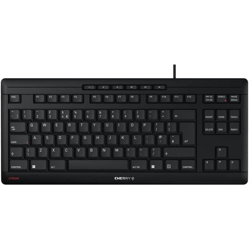 Buy Cherry,Cherry Stream TKL USB Wired Keyboard UK Black JK-8600GB-2 - Gadcet.com | UK | London | Scotland | Wales| Ireland | Near Me | Cheap | Pay In 3 | Computer Accessories