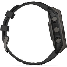 Garmin Fenix 8 Solar Sapphire GPS Smartwatch – 47mm, Carbon Grey Titanium with Black/Grey Silicone Band