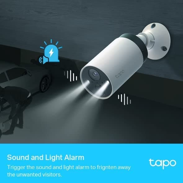 TP-Link,TP-Link Tapo 2K QHD Wireless Outdoor Security Camera, 1-Cam with Hub included, 180-Day Rechargeable Battery, 4MP, Colour Night Vision, AI Detection, SD Storage, Works with Alexa & Google (Tapo C420S1) - Gadcet.com