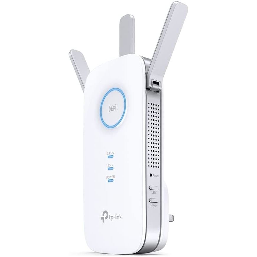 TP-Link,TP-Link AC1750 Universal Dual Band Range Extender, Broadband/Wi-Fi Extender, Wi-Fi Booster/Hotspot with 1 Gigabit Port and 3 External Antennas, Built-in Access Point Mode, UK Plug (RE450), White - Gadcet.com
