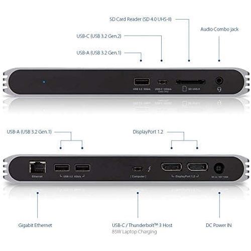 Buy CalDigit,CalDigit USB-C Pro Dock - 85W Charging, Thunderbolt 3, UHS II SD Card Slot, USB C Gen 2, USB A x 3, Dual DisplayPort 1.2, LAN, 3.5mm Audio for Thunderbolt and USB-C Computers 0.7 Meter Cable - Grey - Gadcet UK | UK | London | Scotland | Wales| Ireland | Near Me | Cheap | Pay In 3 | Electronics Accessories