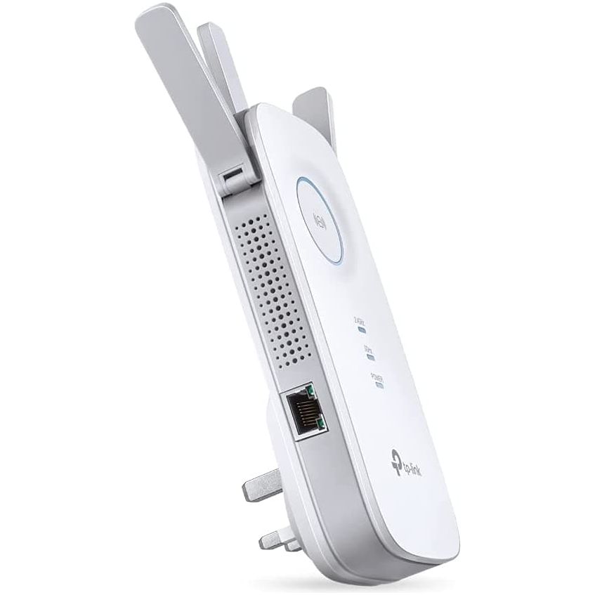TP-Link,TP-Link AC1750 Universal Dual Band Range Extender, Broadband/Wi-Fi Extender, Wi-Fi Booster/Hotspot with 1 Gigabit Port and 3 External Antennas, Built-in Access Point Mode, UK Plug (RE450), White - Gadcet.com