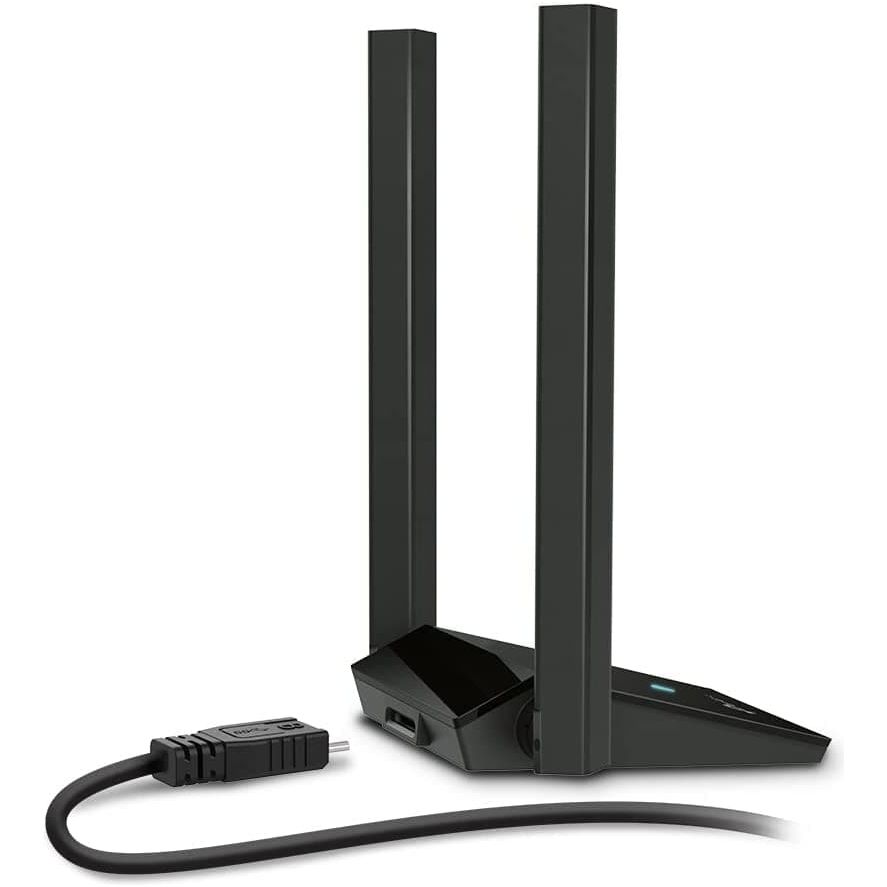 TP-Link,TP-Link AX1800 Wi-Fi 6 Dual Antennas High Gain Wireless USB 3.0 Adapter, Dual-Band, Auto Driver, MU-MIMO, Low- Latency, 1m Cable, Supports Windows 10/11, Highly Secure WPA3 (Archer TX20U Plus), Black - Gadcet.com