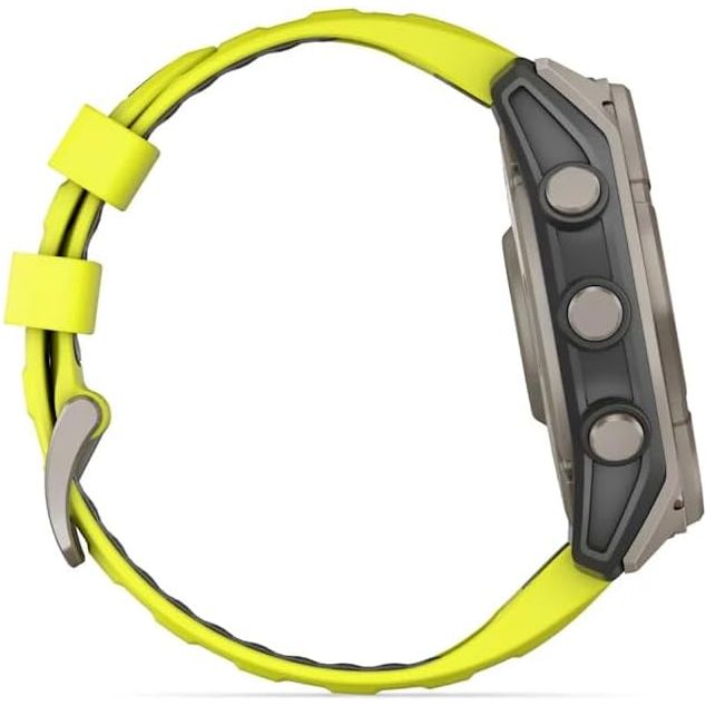 Buy Garmin,Garmin Fenix 8 – 51mm Solar, Sapphire Titanium GPS Watch with Amp Yellow/Graphite Silicone Band - Gadcet UK | UK | London | Scotland | Wales| Near Me | Cheap | Pay In 3 | Smart Watches
