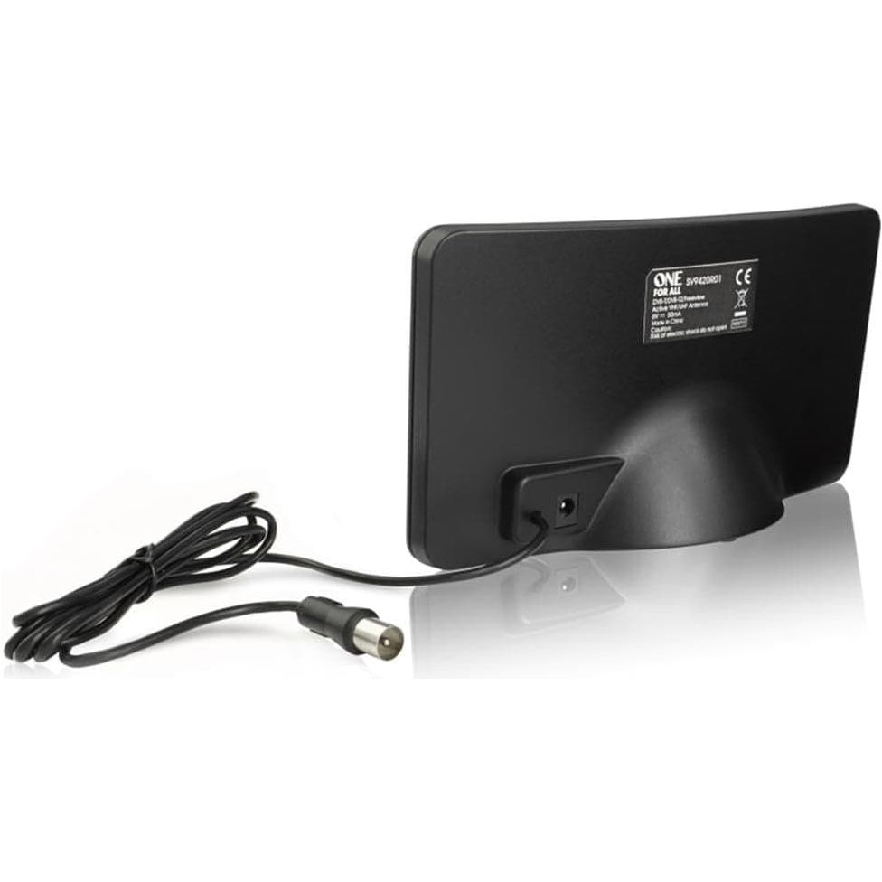 Buy One For All,One For All SV9420 Curved Indoor Digital TV Antenna - 9 Mile Range, Full HD, Freeview Ready, UHF/VHF, Black - Gadcet UK | UK | London | Scotland | Wales| Near Me | Cheap | Pay In 3 | TV Antennas