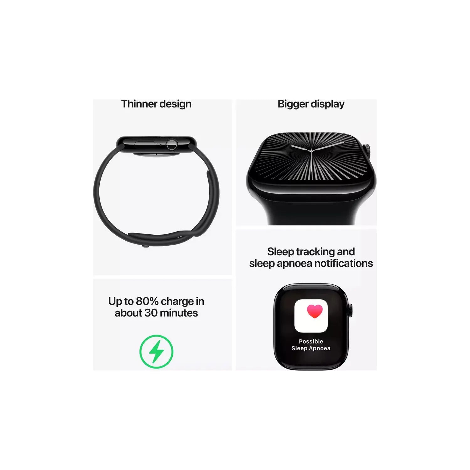 Buy Apple,Apple Watch Series 10 GPS 42mm – Jet Black Aluminium, Ink Sport Loop, Fitness Tracker, ECG, Always-On Display - Gadcet UK | UK | London | Scotland | Wales| Near Me | Cheap | Pay In 3 | Smart Watches