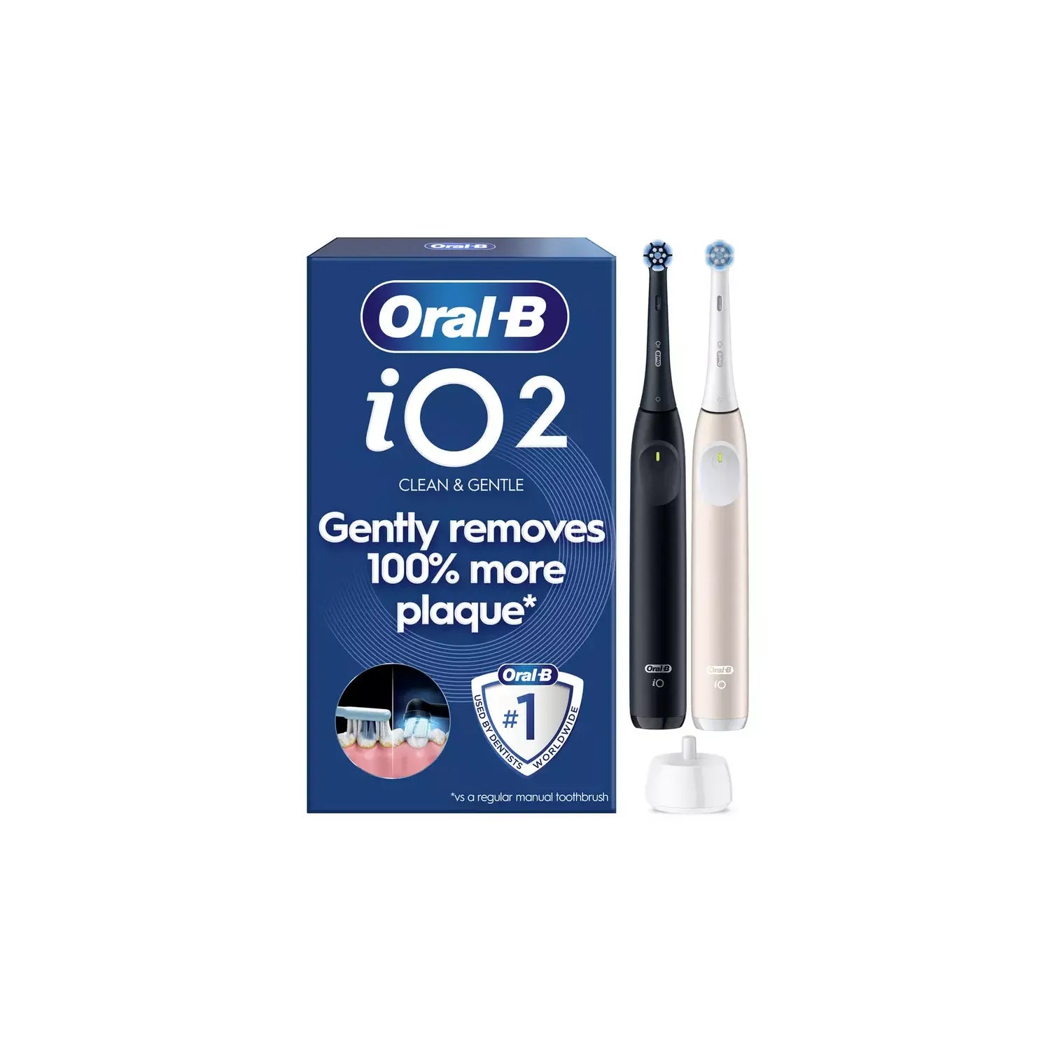 Buy Oral-B,Oral-B iO2 Duo Pack Electric Toothbrush – Night Black & Pink - Gadcet UK | UK | London | Scotland | Wales| Near Me | Cheap | Pay In 3 | Electric Toothbrushes