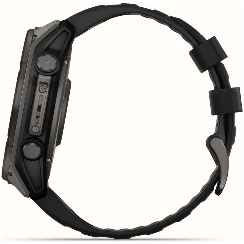 Buy Garmin,Garmin Fenix 8 - 51mm Solar Sapphire, Carbon Grey Titanium with Black/Grey Silicone Band - Gadcet UK | UK | London | Scotland | Wales| Near Me | Cheap | Pay In 3 | Smart Watches
