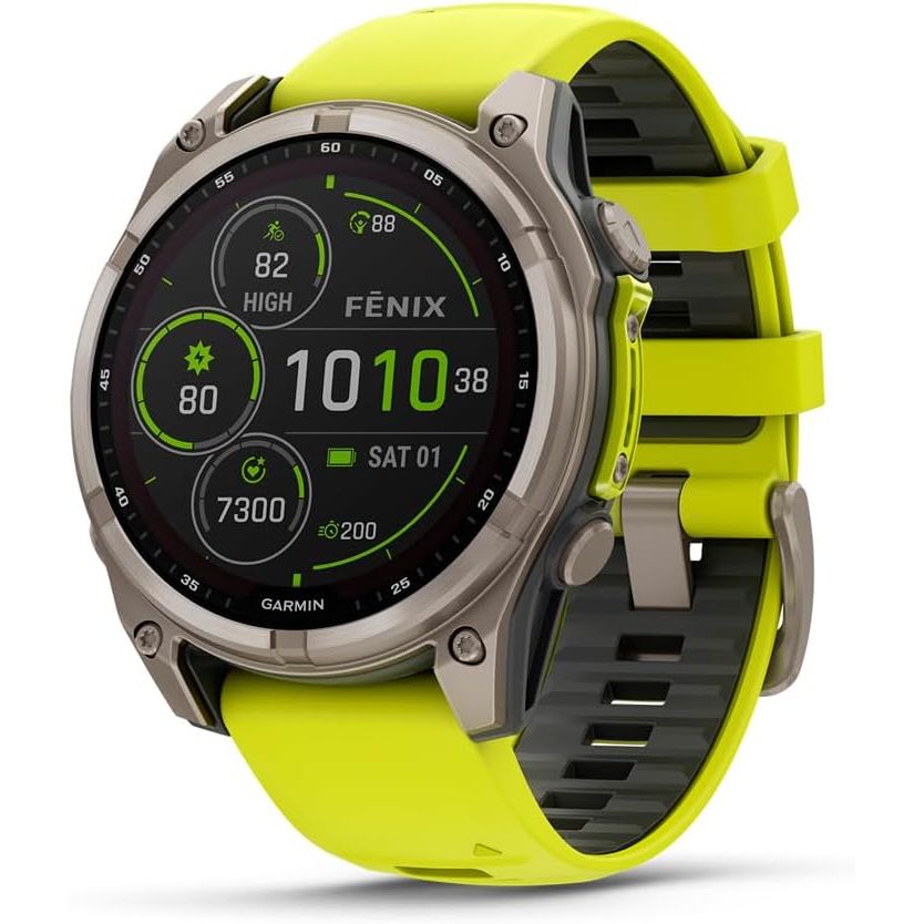 Buy Garmin,Garmin fēnix® 8 47mm Solar Sapphire Titanium Amp Yellow GPS Smartwatch - Gadcet UK | UK | London | Scotland | Wales| Near Me | Cheap | Pay In 3 | Smart Watches