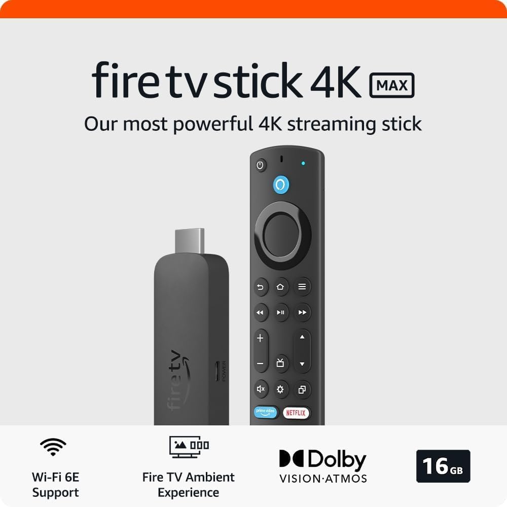 Buy Amazon,Amazon Fire TV Stick 4K Max (Latest Generation), Wi-Fi 6E Support, Ambient Experience - Gadcet UK | UK | London | Scotland | Wales| Near Me | Cheap | Pay In 3 | Streaming & Home Media Players