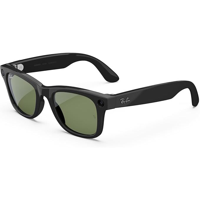 Buy Ray-Ban,Ray-Ban Meta Wayfarer (Gen 2) Smart Glasses – Shiny Black with Green Lenses - Gadcet UK | UK | London | Scotland | Wales| Near Me | Cheap | Pay In 3 | Smart Glasses