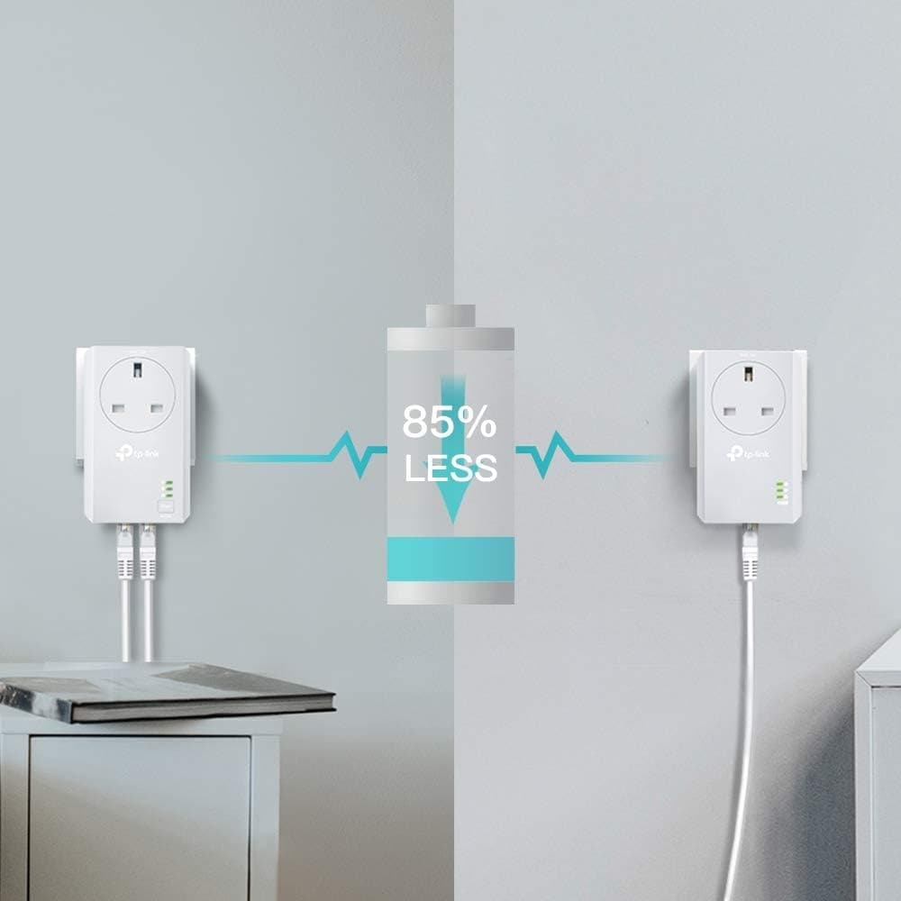 Buy TP-Link,TP-Link AV600 2-Port Passthrough Powerline Starter Kit TL-PA4022P - White/Grey - Gadcet UK | UK | London | Scotland | Wales| Ireland | Near Me | Cheap | Pay In 3 | Office Supplies
