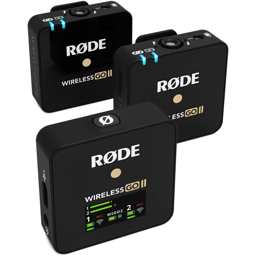 Buy RØDE,RØDE Wireless GO II Ultra-compact Dual-channel Wireless Microphone System with Built-in Microphones, On-board Recording and 200m Range for Filmmaking, Interviews and Content Creation - Gadcet UK | UK | London | Scotland | Wales| Near Me | Cheap | Pay In 3 | Microphones