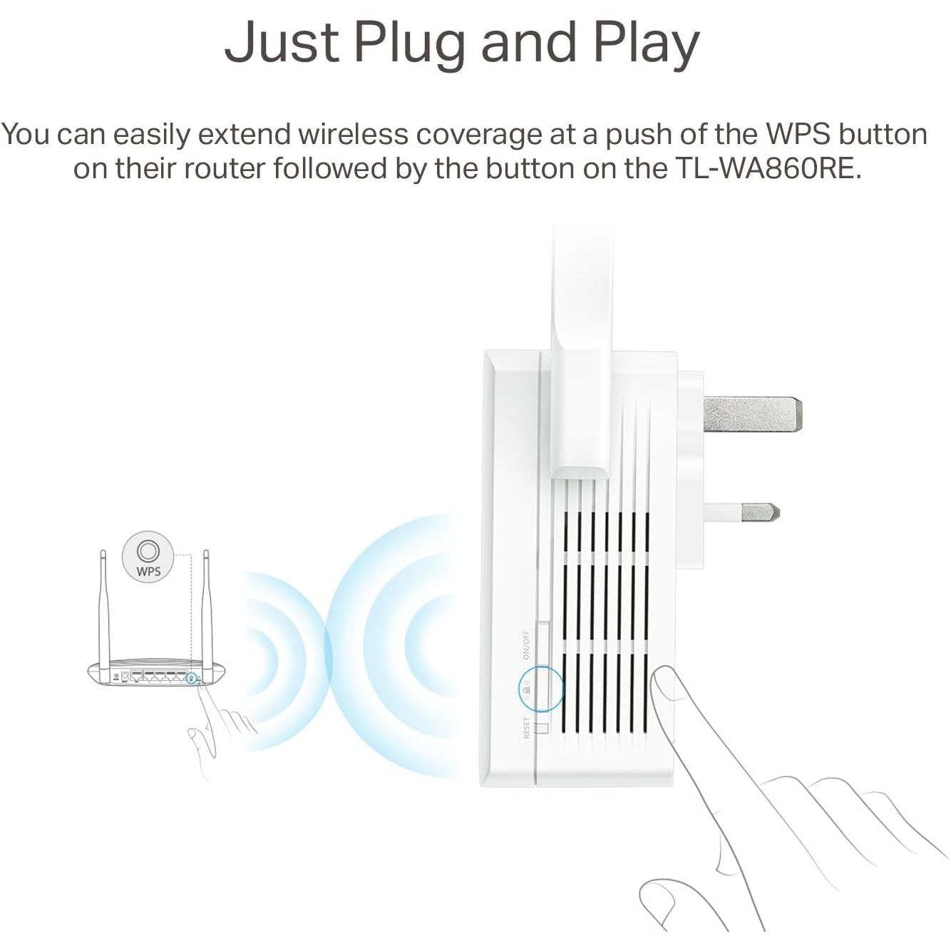 Buy TP-Link,TP-Link TL-WA860RE WiFi Extender Booster – N300Mbps with Passthrough Socket & Ethernet Port - Gadcet UK | UK | London | Scotland | Wales| Near Me | Cheap | Pay In 3 | Network Cards & Adapters