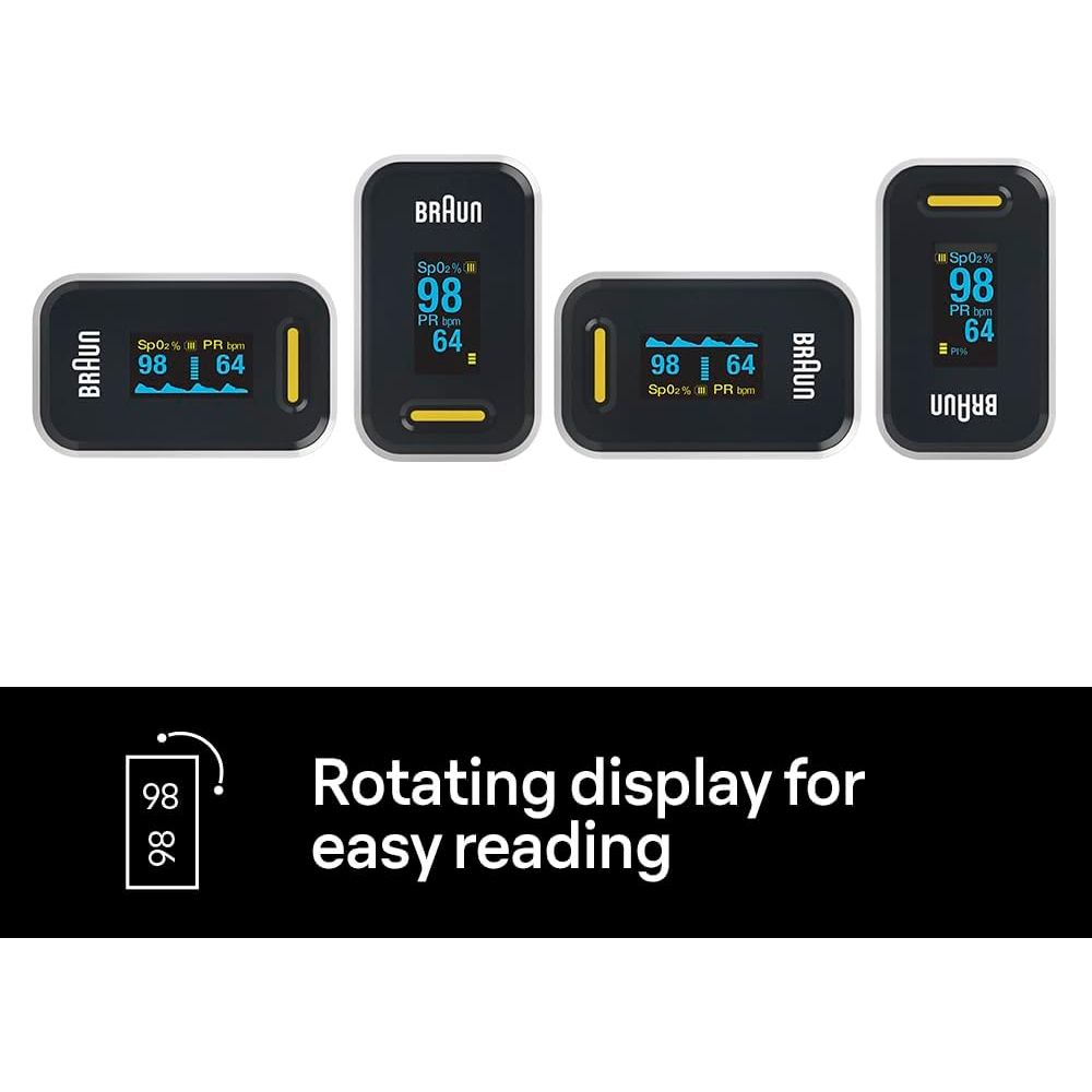 Buy Braun,Braun Pulse Oximeter 1 – Accurate Blood Oxygen Finger Monitor, Clinically Validated, Easy-to-Use, Ideal for COPD, Pneumonia & Sleep Apnea – YK-81CEU - Gadcet UK | UK | London | Scotland | Wales| Near Me | Cheap | Pay In 3 | Blood Pressure Monitors