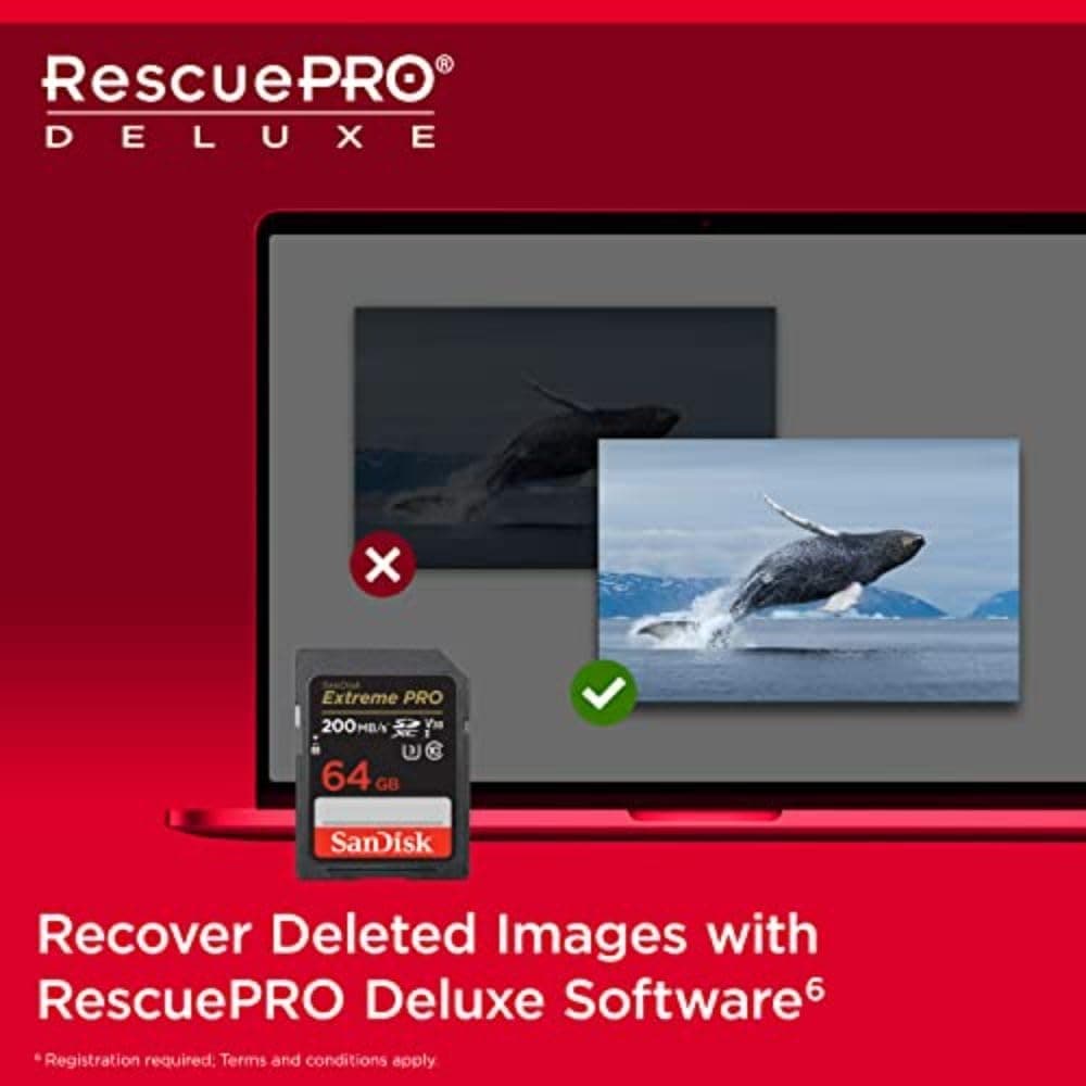 Buy Sandisk,SanDisk 64GB Extreme PRO SDXC card + RescuePRO Deluxe, up to 200MB/s, UHS-I, Class 10, U3, V30 - Gadcet UK | UK | London | Scotland | Wales| Near Me | Cheap | Pay In 3 | Flash Memory Cards