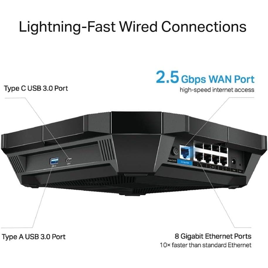 Buy TP-Link,TP-Link Archer AX6000 Next-Gen WiFi 6 Gigabit Dual Band Wireless Cable Router, WiFi Speed up to 4804Mbps/5GHz+1148Mbps/2.4GHz, 8 Gigabit LAN Ports, Ideal for Gaming Xbox/PS4/Steam & 4K/8K Streaming - Gadcet.com | UK | London | Scotland | Wales| Ireland | Near Me | Cheap | Pay In 3 | Network Cards & Adapters