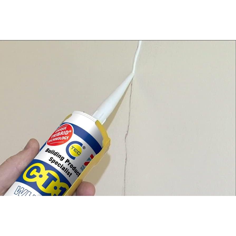 Buy CT1,CT1 TRIBRID Multi-Purpose Sealant & Adhesive, White - 290ml, Odourless, Anti-Mould, Waterproof, Vibration Resistant, Flexible - Ideal for Bathroom, Shower & Window - Gadcet UK | UK | London | Scotland | Wales| Near Me | Cheap | Pay In 3 | Protective Coatings & Sealants