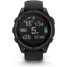Garmin Fenix 8 Solar Sapphire GPS Smartwatch – 47mm, Carbon Grey Titanium with Black/Grey Silicone Band