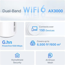 Buy TP-Link,TP-Link Deco PX50 AX3000 + G1500 Whole Home Powerline Mesh Wi-Fi 6 System, Dual-Band, Gigabit Ports, AI-Driven Mesh, cover up to 6,500 ft2, Connect up to 150 devices,1.0 GHz CPU, HomeShield, Pack of 3 - Gadcet.com | UK | London | Scotland | Wales| Ireland | Near Me | Cheap | Pay In 3 | Network Cards & Adapters