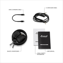 Marshall Major V Bluetooth Wireless Headphones – 100H Playtime, Black