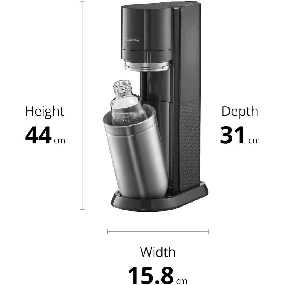 Buy SODASTREAM,SodaStream Duo Sparkling Water Maker - 2x 1L Bottles, BPA-Free, Glass Carafe, CO2 Gas Bottle, Retro Drinks Maker for Home Carbonated Water - Black - Gadcet UK | UK | London | Scotland | Wales| Near Me | Cheap | Pay In 3 | Kitchen & Home Appliances