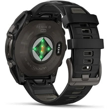 Garmin Fenix 8 Solar Sapphire GPS Smartwatch – 47mm, Carbon Grey Titanium with Black/Grey Silicone Band