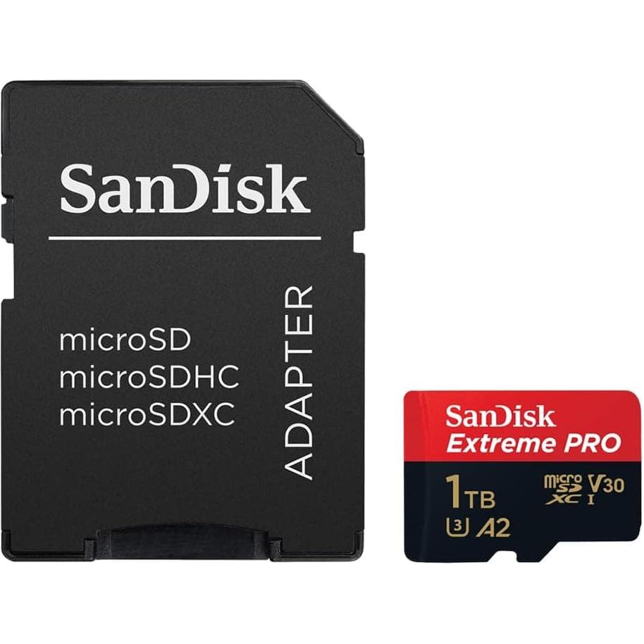Buy SanDisk,SanDisk 1TB Extreme PRO microSDXC Card with RescuePro Deluxe, 200 MB/s, A2 App Performance, UHS-I Class 10 U3 V30, for Smartphones, Action Cameras, Drones - Gadcet UK | UK | London | Scotland | Wales| Near Me | Cheap | Pay In 3 | Flash Memory Cards