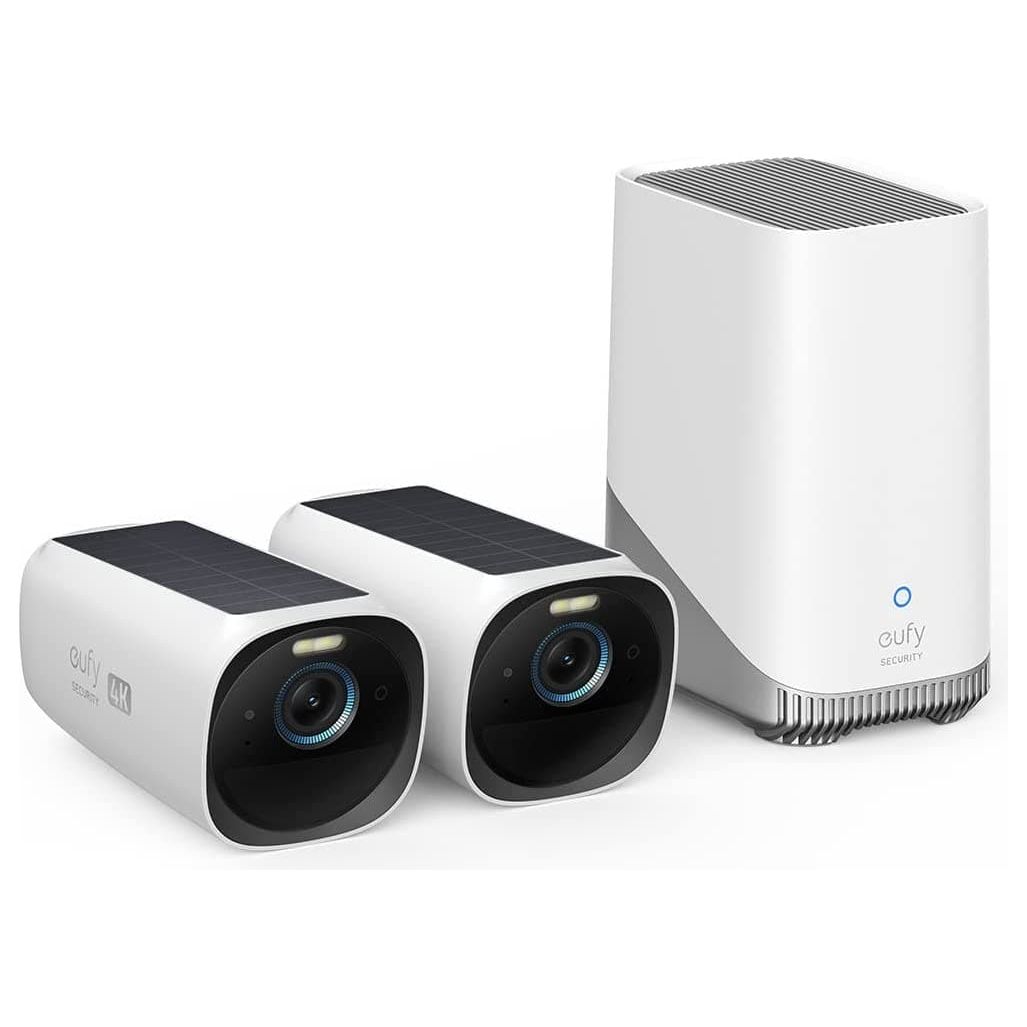Buy eufy Security,EufyCam 3 S330 2-Pack - 4K Wireless Outdoor Security Cameras with Solar Panel, AI Face Recognition, Expandable 16TB Storage - Gadcet UK | UK | London | Scotland | Wales| Near Me | Cheap | Pay In 3 | Surveillance Cameras