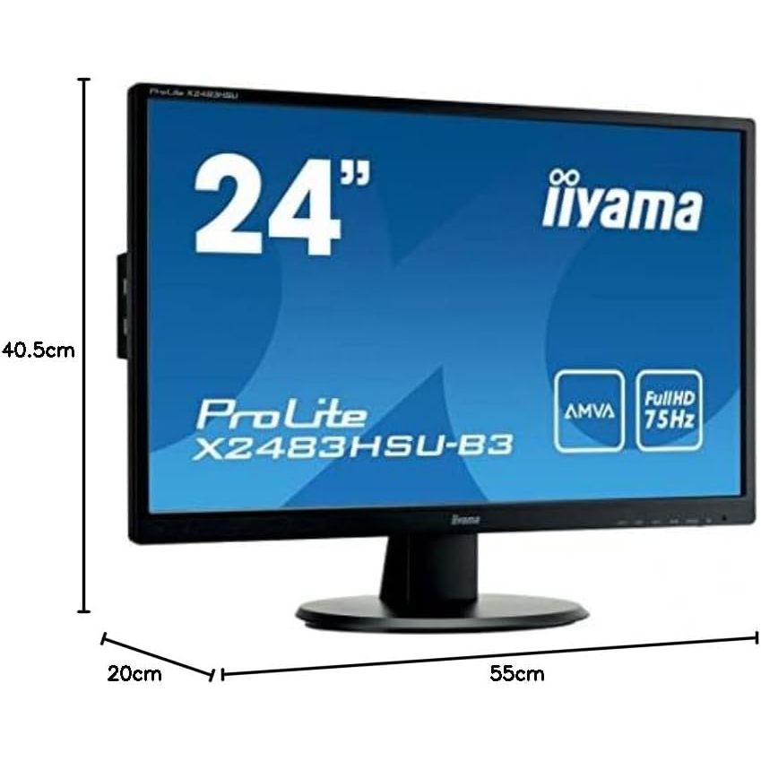 Buy iiyama,iiyama X2483HSU-B3 24 Inch Full HD AMVA Monitor 4ms HDMI DisplayPort USB Hub - Gadcet UK | UK | London | Scotland | Wales| Near Me | Cheap | Pay In 3 | Computer Monitors