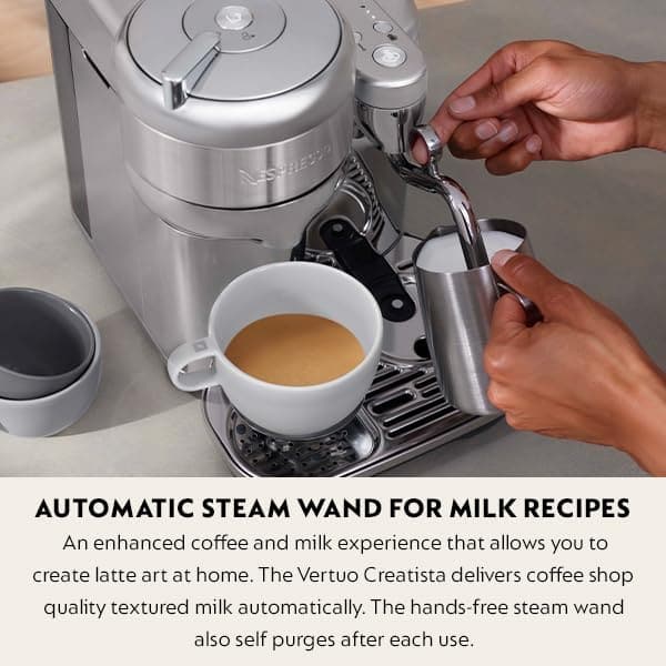 Buy Sage,Nespresso Vertuo Creatista Automatic Pod Coffee Machine with Milk Frother Wand - Stainless Steel - Gadcet UK | UK | London | Scotland | Wales| Near Me | Cheap | Pay In 3 | Coffee Makers & Espresso Machines