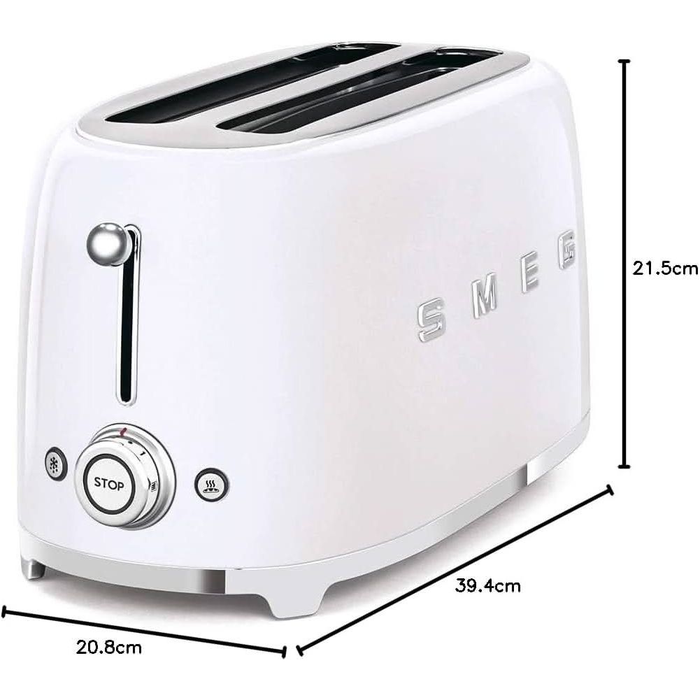 Buy Smeg,Smeg TSF02SSUK 4-Slice Toaster - Chrome - Gadcet UK | UK | London | Scotland | Wales| Near Me | Cheap | Pay In 3 | Toasters