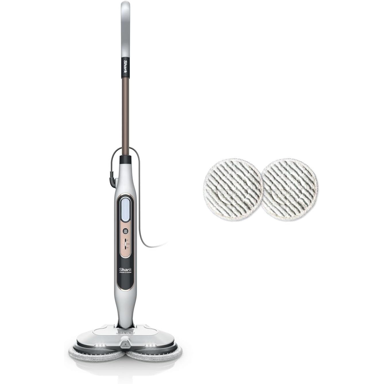 Buy Shark,Shark Automatic Steam Mop with 2 Rotating Power Pads & 3 Steam Settings – White & Grey S8201UK - Gadcet UK | UK | London | Scotland | Wales| Near Me | Cheap | Pay In 3 | Upright Steam Mops