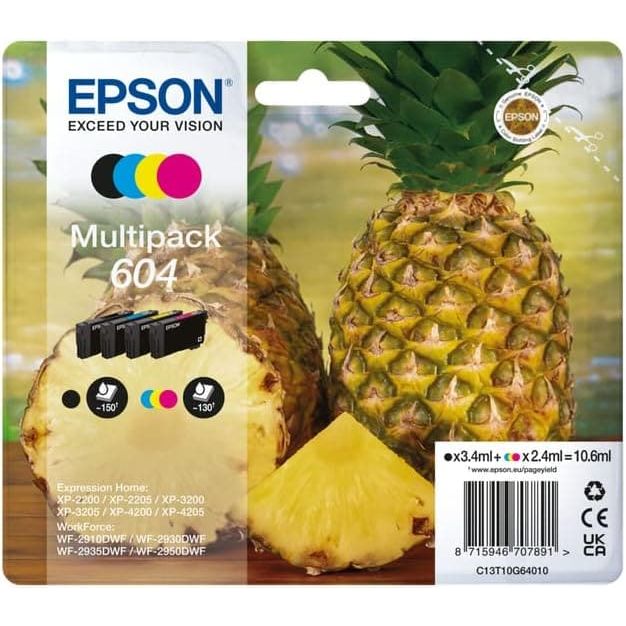 Buy Epson,Epson 604 Pineapple, Genuine Multipack, 4-colours Ink Cartridges - Gadcet UK | UK | London | Scotland | Wales| Near Me | Cheap | Pay In 3 | Toner & Inkjet Cartridges