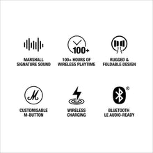 Marshall Major V Bluetooth Wireless Headphones – 100H Playtime, Black