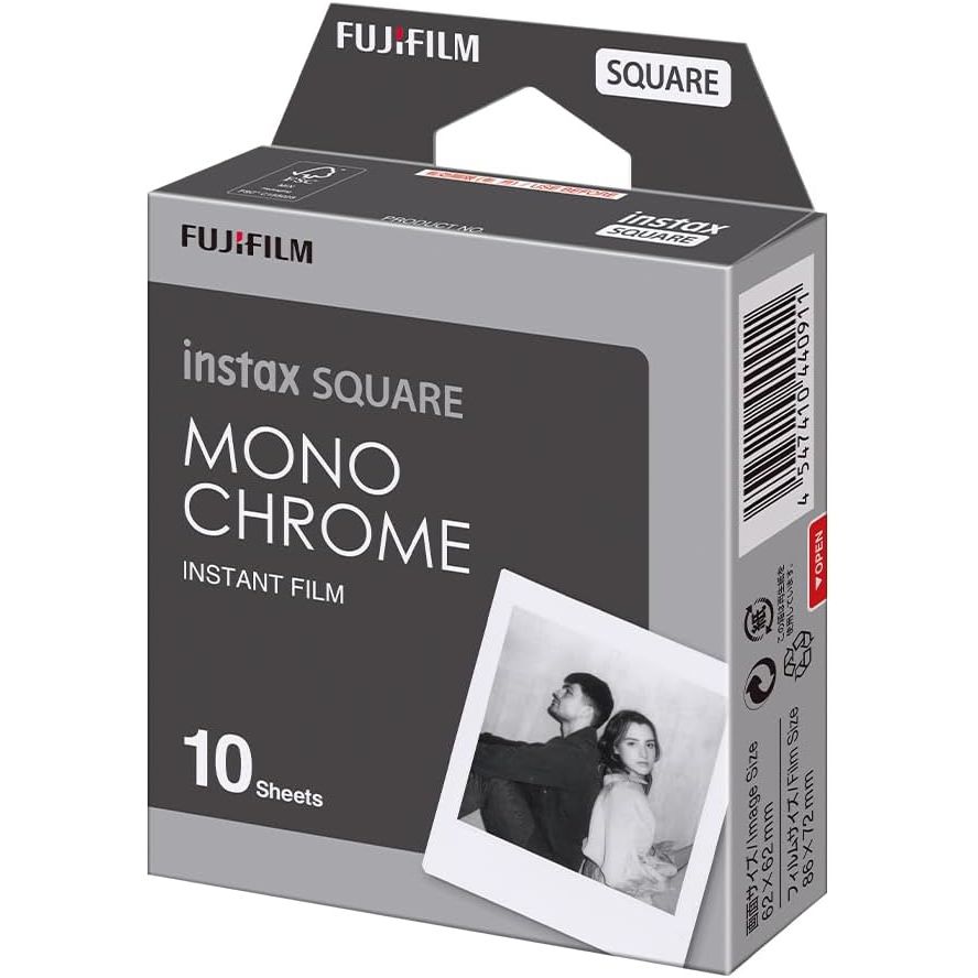 Buy instax,Fujifilm instax SQUARE Instant Film Monochrome – 10 Shot Pack - Gadcet UK | UK | London | Scotland | Wales| Near Me | Cheap | Pay In 3 | Instant Film Cameras