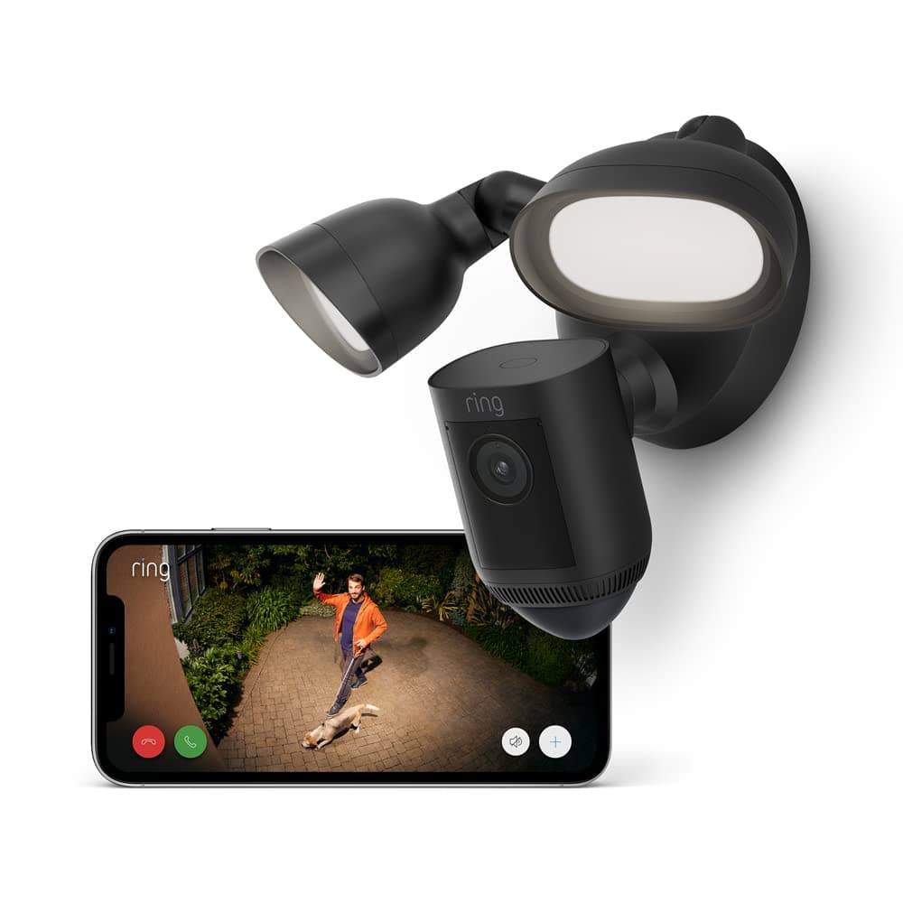 Buy Ring,Ring Floodlight Cam Wired Pro by Amazon | Outdoor Security Camera with HDR Video, 3D Motion Detection, Bird's Eye View, Siren, alternative to CCTV system | Black - Gadcet UK | UK | London | Scotland | Wales| Near Me | Cheap | Pay In 3 | Security Monitors & Recorders