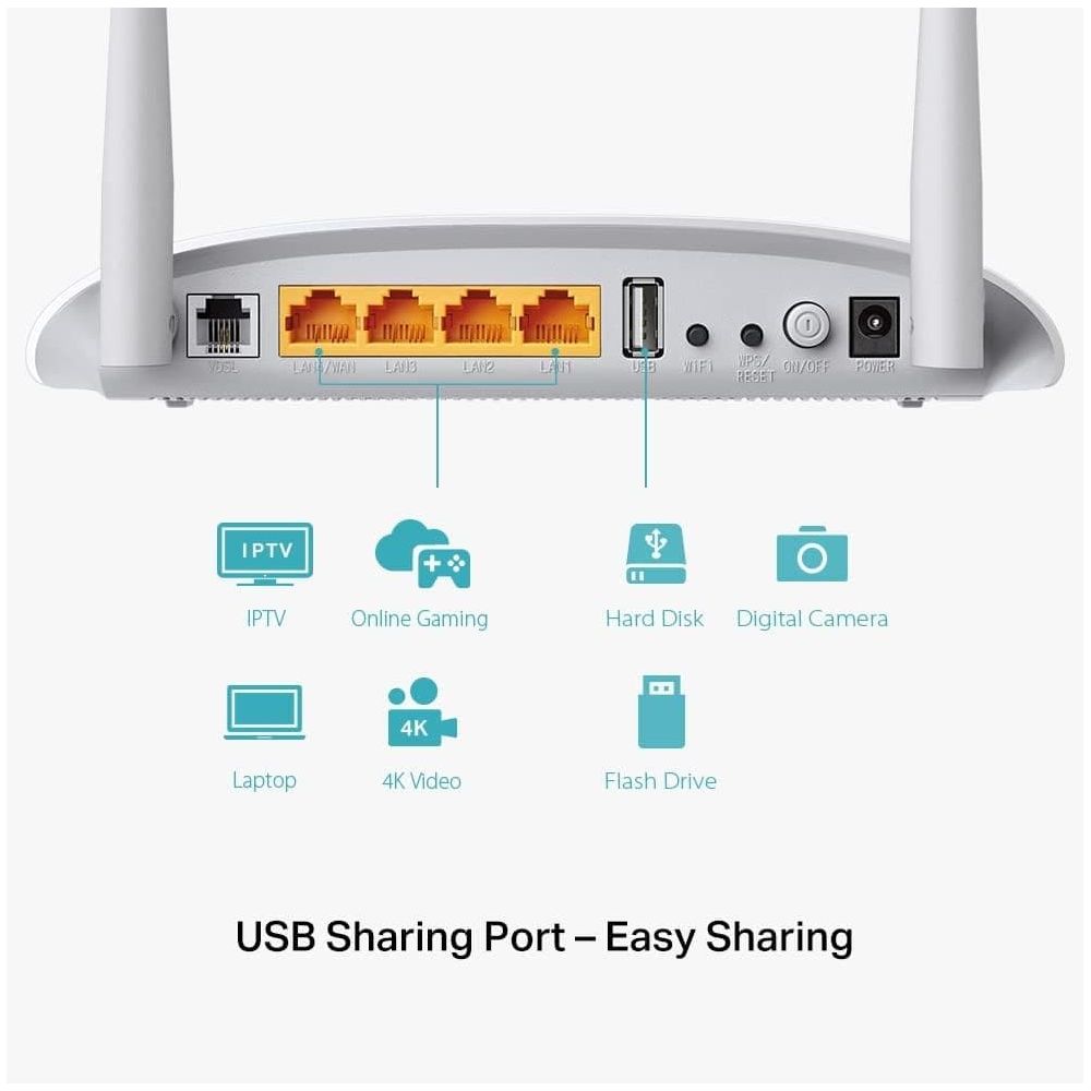 Buy TP-LINK,TP-Link 300 Mbps Wireless N USB VDSL/ADSL Modem Router, Single-Band, Broadband Speed Up To 100 Mbps, Versatile Connectivity, 4xFast Ports, USB 2.0, TP-Link Tether App, Easy setup(TD-W9970) - Gadcet UK | UK | London | Scotland | Wales| Near Me | Cheap | Pay In 3 | Network Cards & Adapters