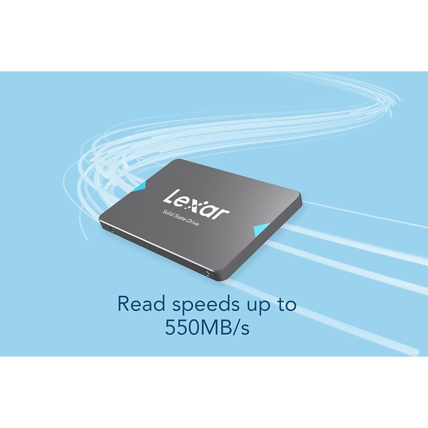 Buy Lexar,Lexar NQ100 2.5” SATA III (6Gb/s) 480GB SSD, Up to 550MB/s Read Solid State Drive, Internal SSD for Laptop, Desktop Computer/PC (LNQ100X480G-RNNNG), Grey - Gadcet UK | UK | London | Scotland | Wales| Near Me | Cheap | Pay In 3 | Hard Drive