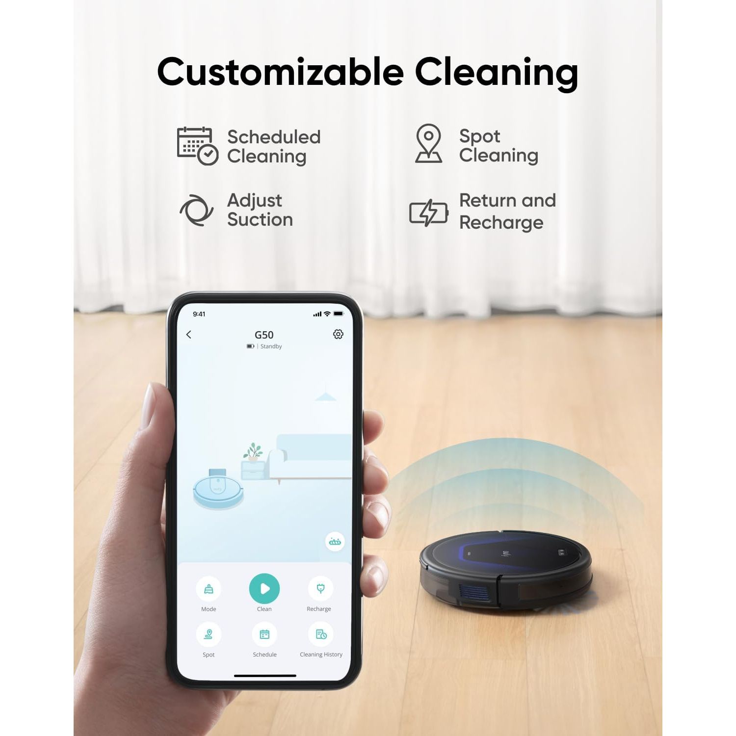 Buy eufy,eufy G50 Robot Vacuum – 4000Pa Suction, Dynamic Navigation, Pro-Detangle Brush, for Pet Hair, Hard Floors & Carpets - Gadcet UK | UK | London | Scotland | Wales| Near Me | Cheap | Pay In 3 | Vacuum