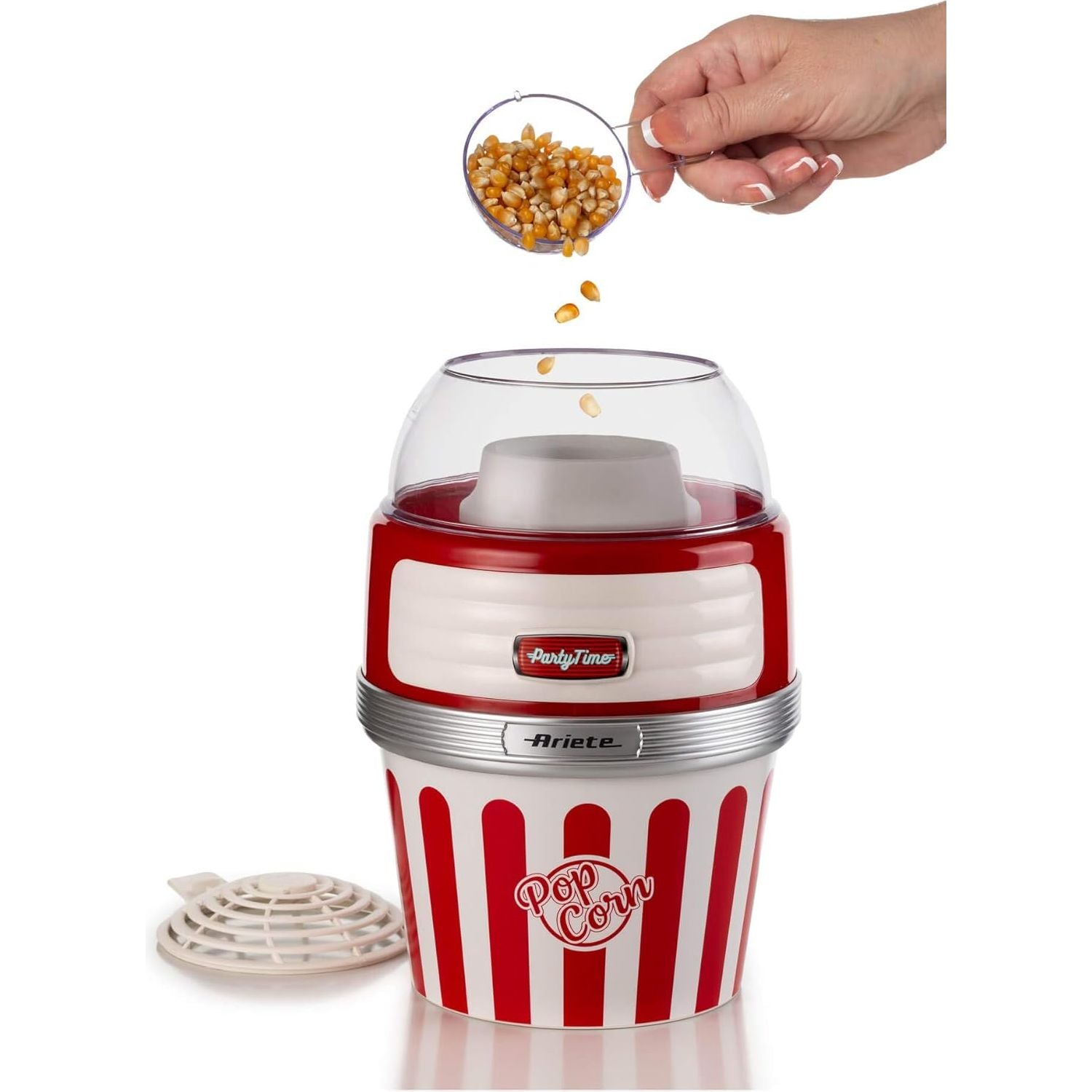 Buy Ariete,Ariete 2957 Retro Style Popcorn Maker - 2-Minute Fast Popping, Fat-Free Cooking, with Serving Bowl - Red - Gadcet UK | UK | London | Scotland | Wales| Near Me | Cheap | Pay In 3 | Kitchen Appliances