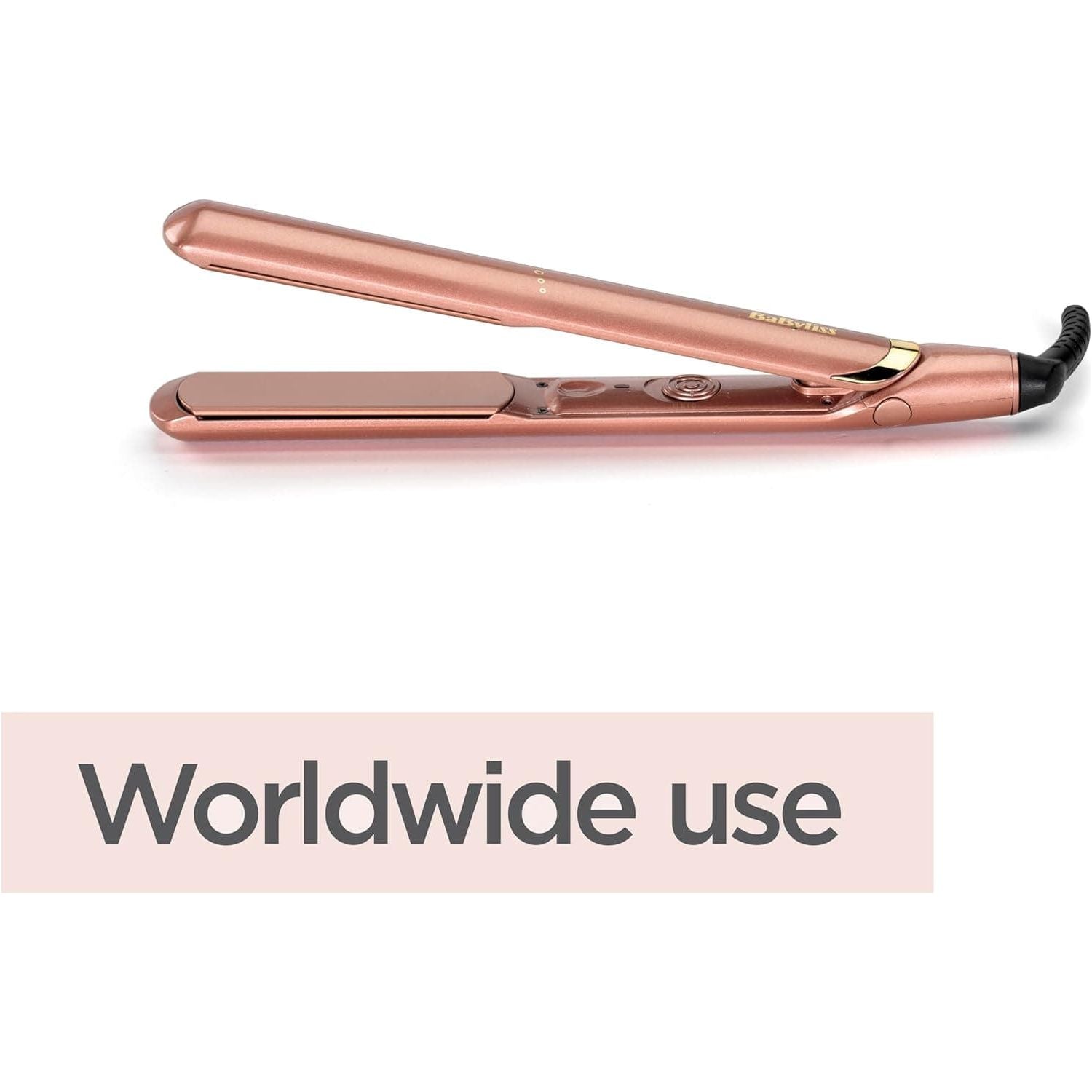 Buy Babyliss,BaByliss Rose Gold Styler Hair Straighteners, Ultra-smooth ceramic plates, Multi-voltage, Ultra-fast 15 second Heat Up, 3 heat settings up to 235°C - Gadcet UK | UK | London | Scotland | Wales| Near Me | Cheap | Pay In 3 | Hair Straightener
