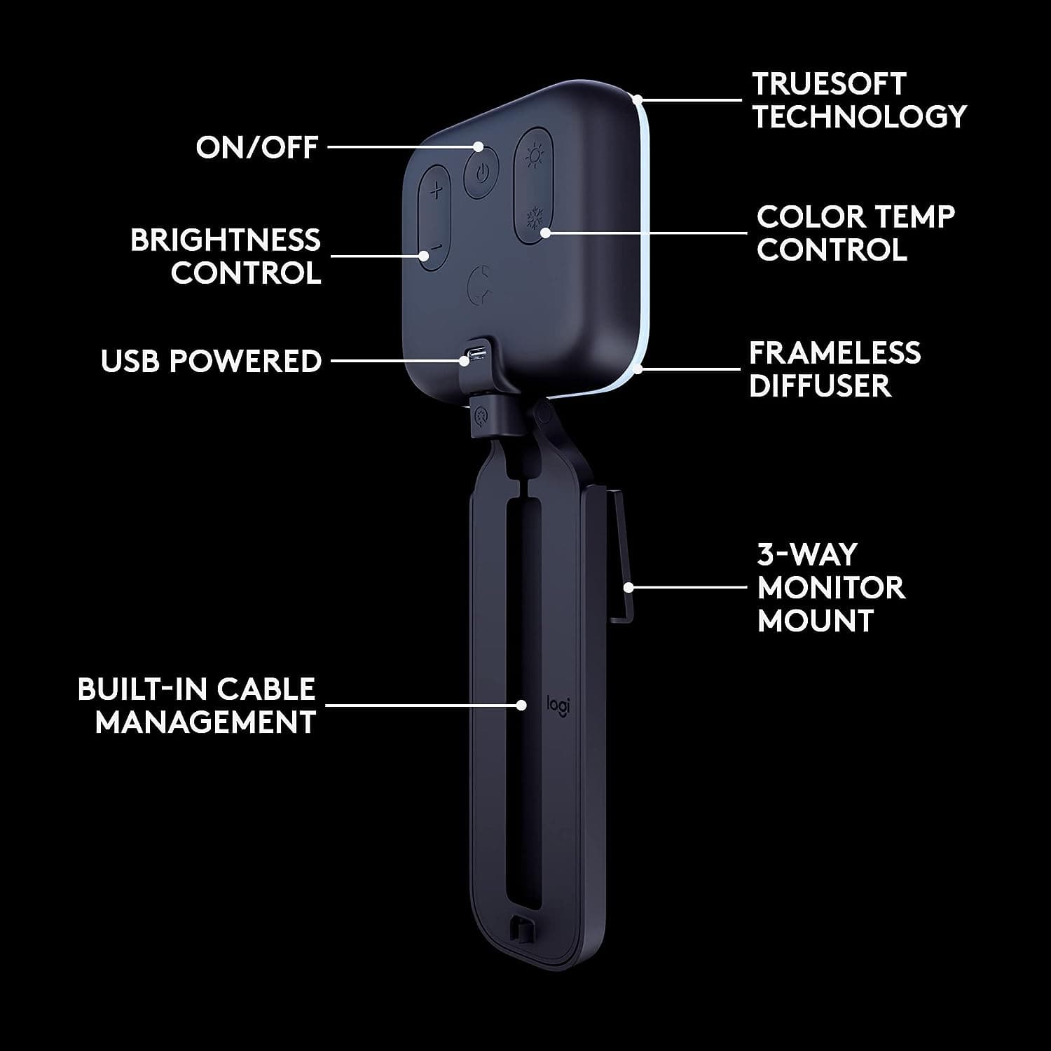 Buy Alann Trading Limited,Logitech for Creators Litra Glow Premium LED Streaming Light with TrueSoft - For Video Conferencing, Zoom Meetings, Adjustable Mount and Desktop App Control for PC/Mac - Graphite - Gadcet UK | UK | London | Scotland | Wales| Near Me | Cheap | Pay In 3 | Computer Accessories