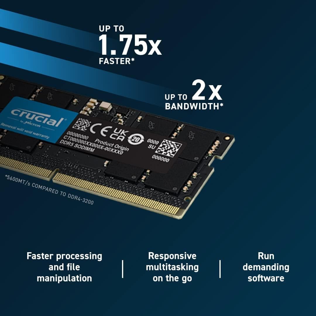 Buy Crucial,Crucial RAM 8GB DDR5 5600MHz (or 5200MHz or 4800MHz) Laptop Memory - Gadcet UK | UK | London | Scotland | Wales| Ireland | Near Me | Cheap | Pay In 3 | Circuit Boards & Components