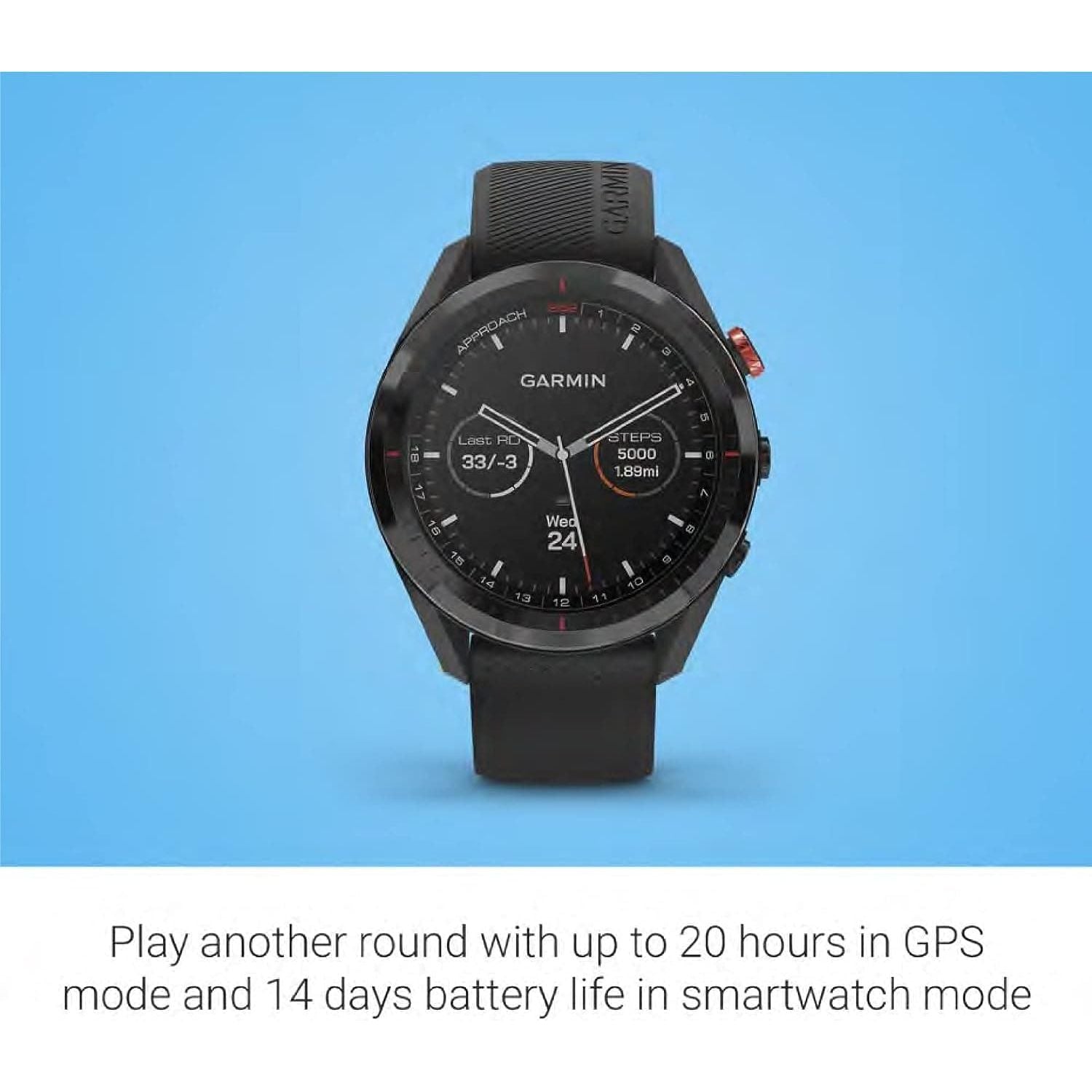 Buy Garmin,Garmin Approach S62, Premium Golf GPS Watch, Built-in Virtual Caddie, Mapping and Full Color Screen, Black - Gadcet UK | UK | London | Scotland | Wales| Ireland | Near Me | Cheap | Pay In 3 | Smart Watch