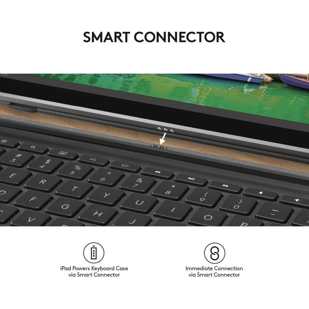 Buy Logitech,Logitech Slim Combo iPad Case with Detachable Keyboard, For iPad Air 3rd Generation (A2152, A2123, A2153, A2154) & iPad Pro 10.5 Inch 2nd Generation (A1701, A1709, A1852), QWERTY UK Layout - Black - Gadcet.com | UK | London | Scotland | Wales| Ireland | Near Me | Cheap | Pay In 3 | Keyboards